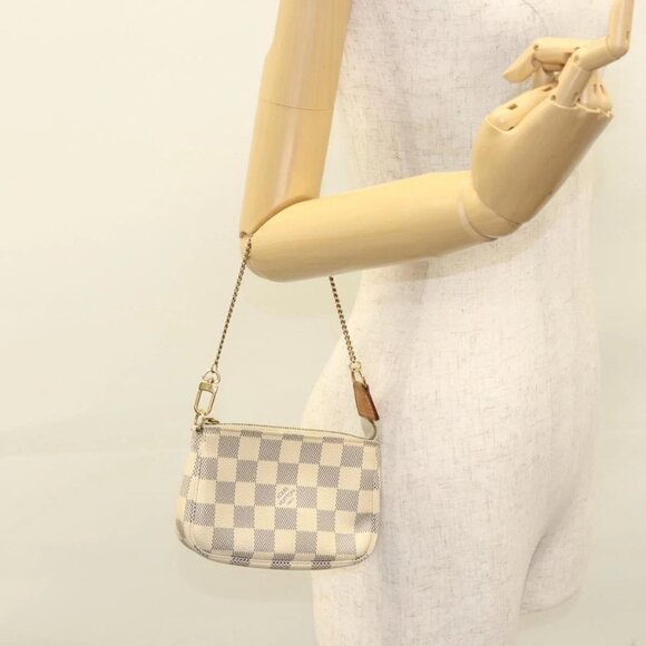 LOUIS VUITTON Damier Azur Mini Pochette Accessoires Pouch N63005 Auth sw224 - Picture 14 of 16